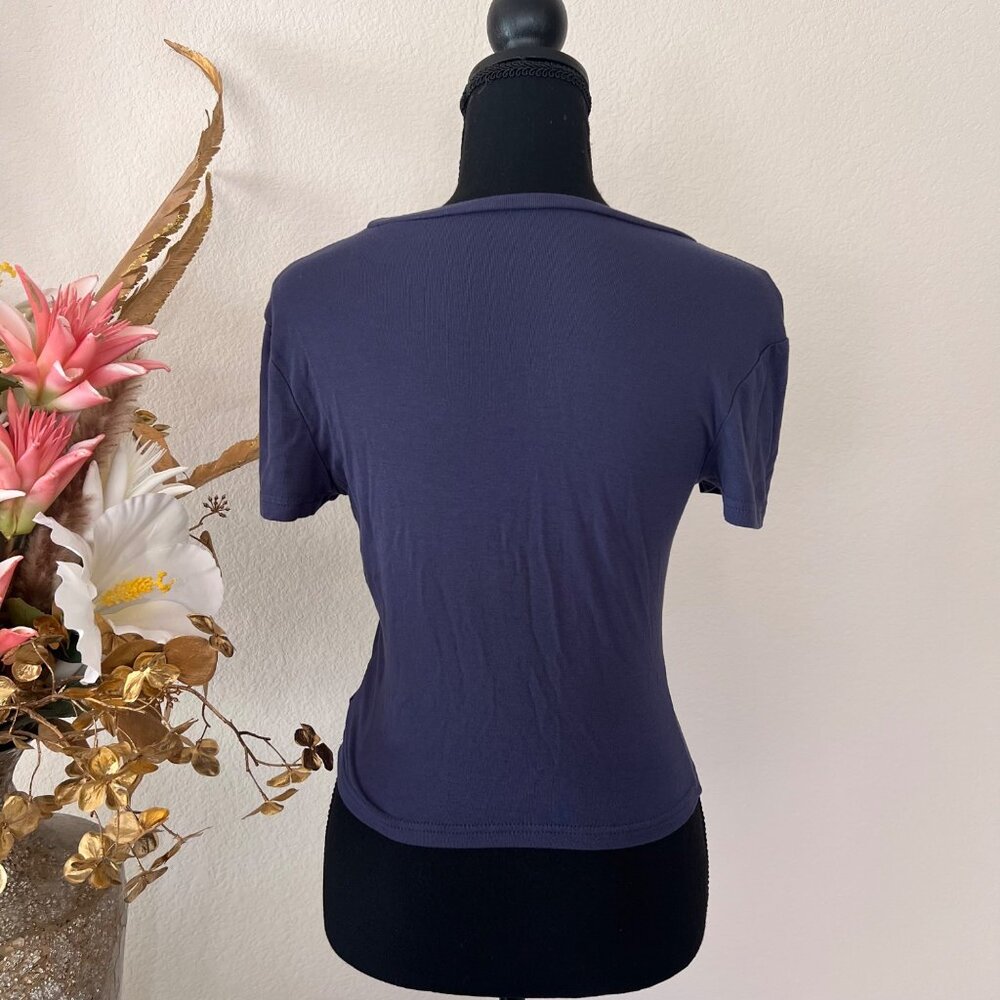 New York Manhattan 1898 Nautical Navy Blue Y2K Babytee Womens S - Picture 4 of 6